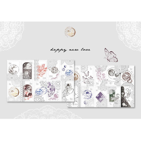 Love New Miss Old Series Retro Lace Decorative Stickers