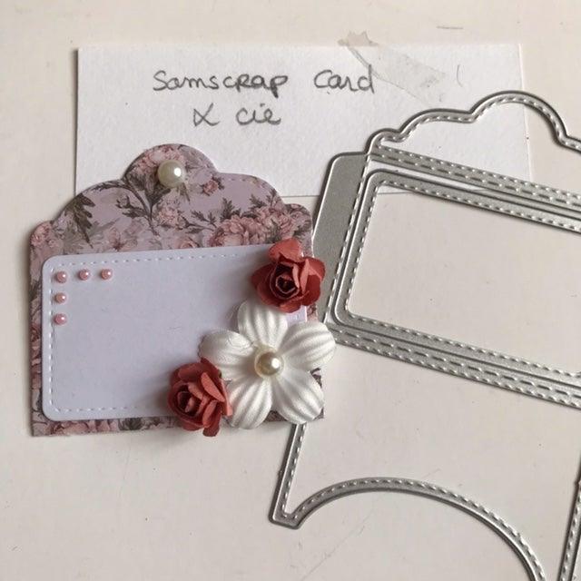 Floral Stitched Foldable Envelope Dies