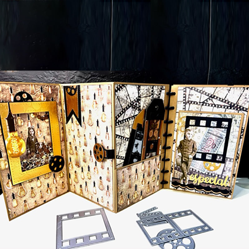 Inloveartshop Film with Photo Frame & Movie Projector Cutting Dies