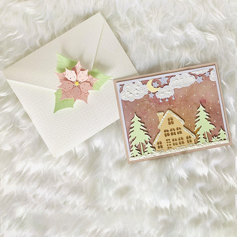 Inlovearts Christmas Village Background Board Cutting Dies