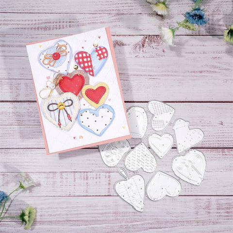 Heart Die Cuts for Card Making Hollow Hearts Frame Metal Cutting