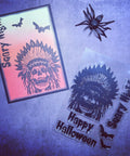 Happy Halloween Skull Stamps - Inlovearts