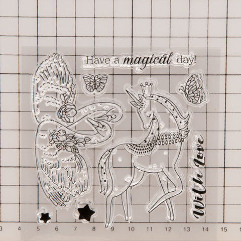 Inlovearts Swan & Unicorn Dies with Stamps Set