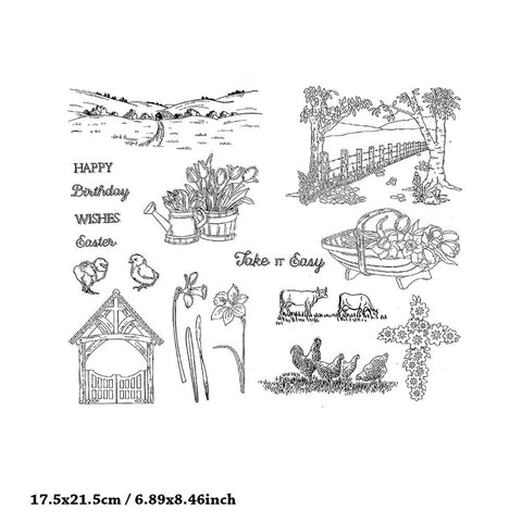 Inlovearts Country Life Dies with Stamps Set