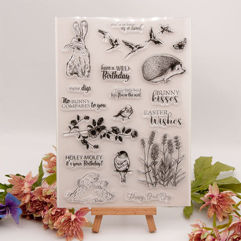 Inlovearts Rabbit, Bird and Hedgehog Dies with Stamps Set
