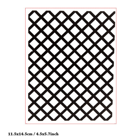 Inlovearts Twill Grid Pattern Plastic Embossing Folder