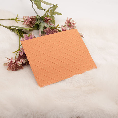 Inlovearts Twill Grid Pattern Plastic Embossing Folder
