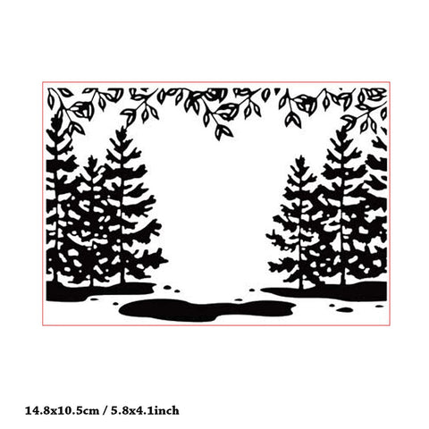 Inlovearts Forest View Plastic Embossing Folder