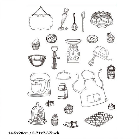 Inlovearts Tableware Clear Stamps