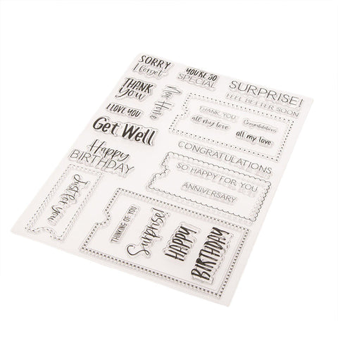 Inlovearts Blessing Words Clear Stamps