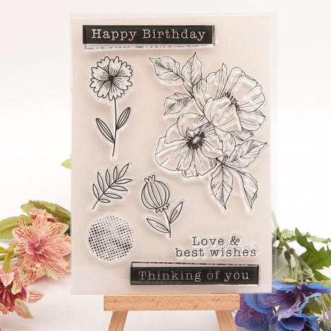 Inlovearts Floral Clear Stamps