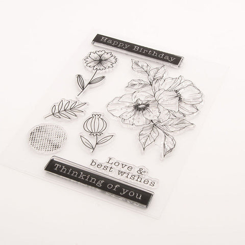 Inlovearts Floral Clear Stamps