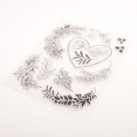 Inlovearts Plants & Heart Clear Stamps