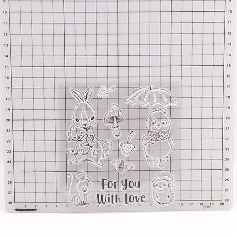 Inlovearts Cute Animals Clear Stamps