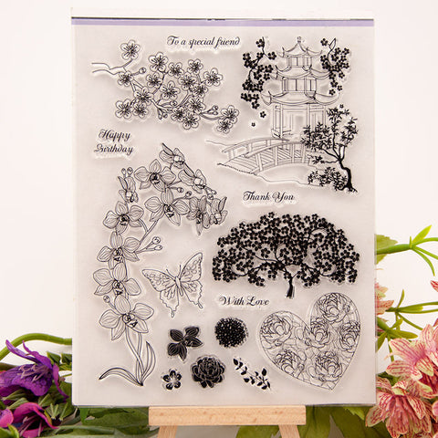 Inlovearts Flower & Tree Clear Stamps