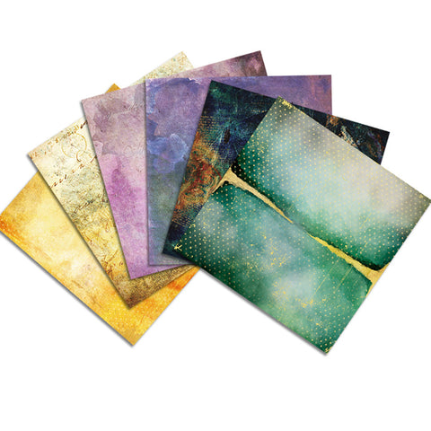 Inlovearts 24PCS  6" Colorful Theme DIY Scrapbook & Cardstock Paper