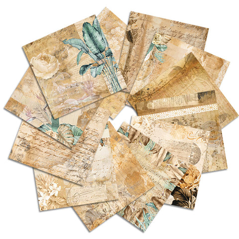 Inlovearts 24PCS  6" Vintage Theme DIY Scrapbook & Cardstock Paper