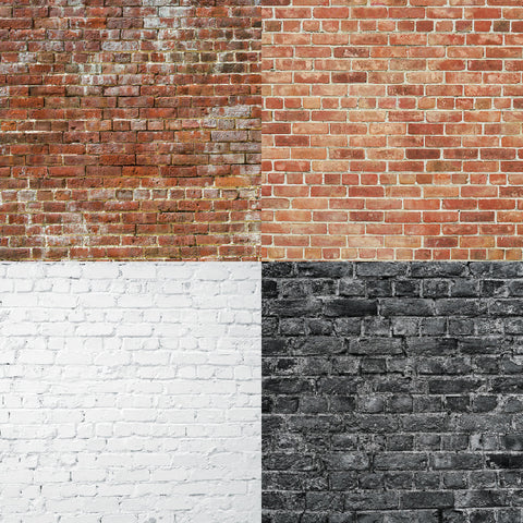 Inlovearts 24PCS  6" Brick Wall Texture DIY Scrapbook & Cardstock Paper