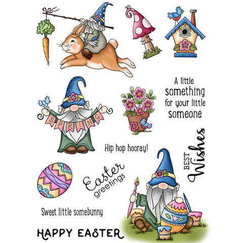 Inlovearts Happy Gnomes Dies with Stamps Set