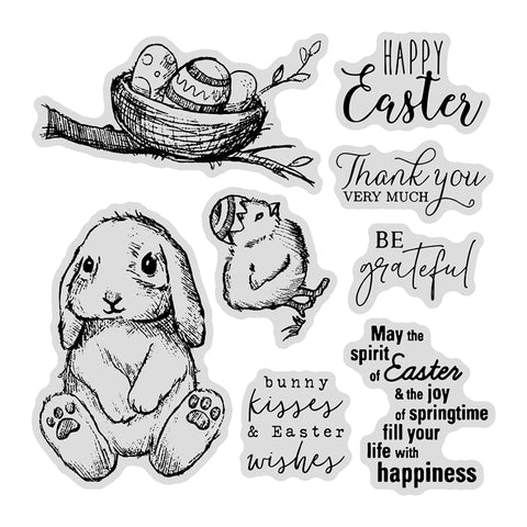Inlovearts Easter Theme Dies with Stamps Set