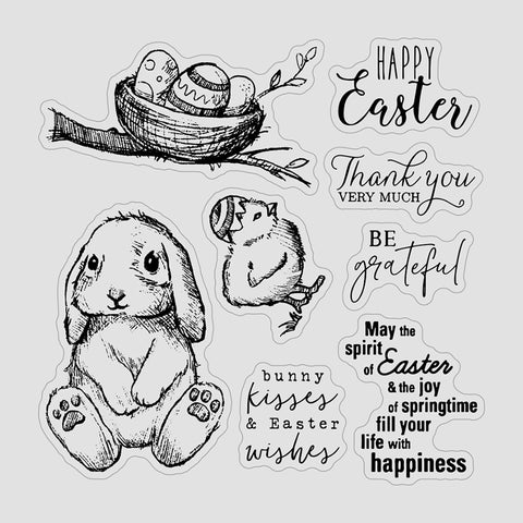 Inlovearts Easter Theme Dies with Stamps Set