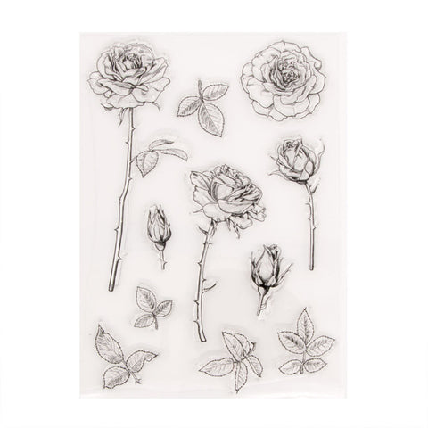 Inlovearts Delicate Roses Clear Stamps