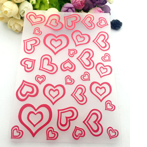 Inloveart Double Love Heart Embossing Folder