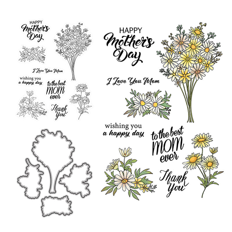 Inlovearts Happy Mother's Day Theme Dies with Stamps Set