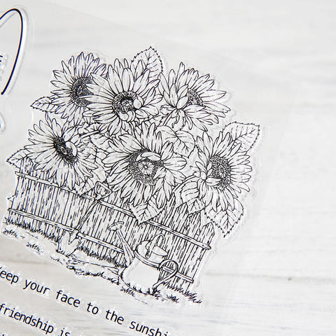 Inlovearts Sunflower Garden Theme Dies with Stamps Set