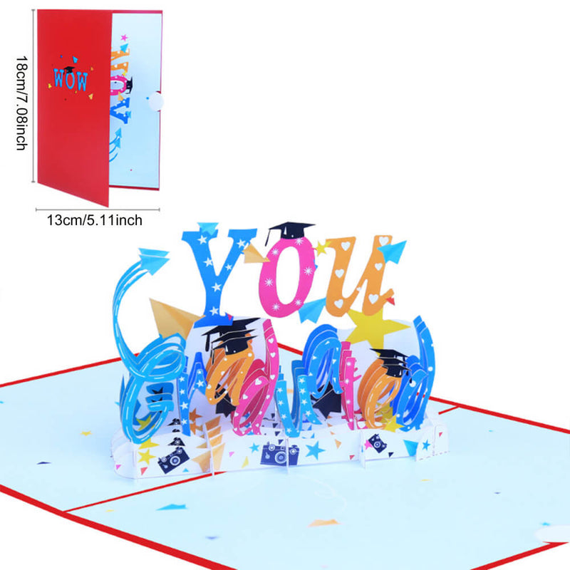 Inlovearts "Graduaed You" Word In 3D Greeting Card