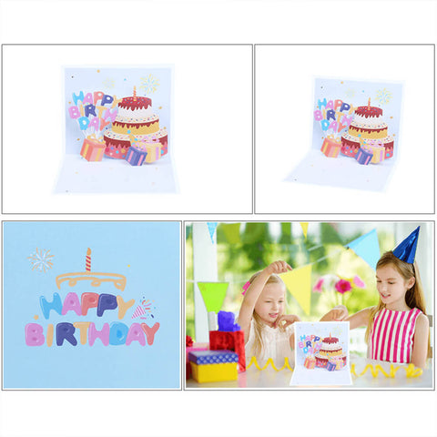 Inlovearts Birthday Cake 3D Greeting Card