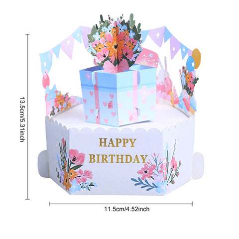 Inlovearts Happy Birthday Gift 3D Greeting Card