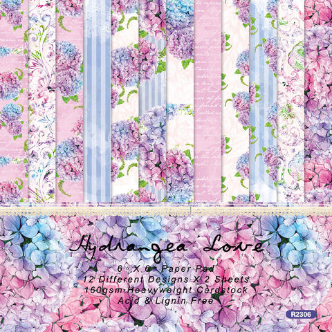 Inlovearts Hydrangea Love Scrapbook & Cardstock Paper