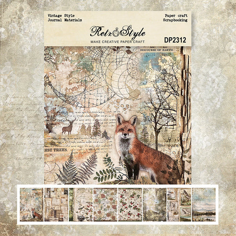 Inlovearts Fox In Forest Scrapbook & Cardstock Paper