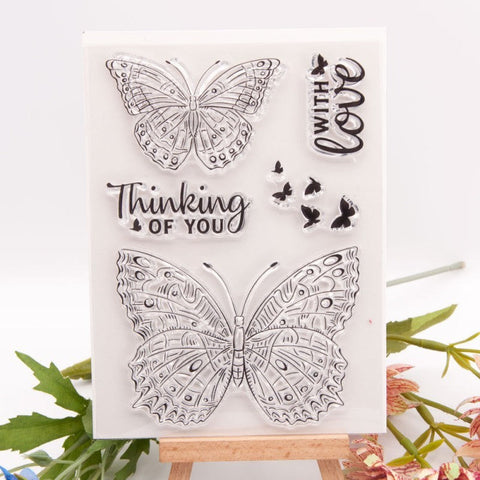 Inlovearts Big Butterfly Clear Stamps