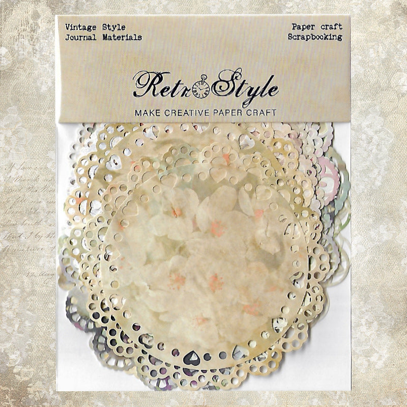 Inlovearts Colorful Flower Hollow Lace Paper