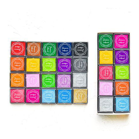 24 Colors Ink Pad Stamp Applicator Tool