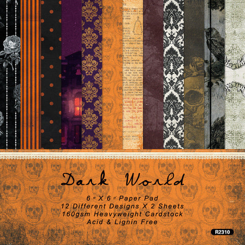 Inlovearts Dark World Scrapbook & Cardstock Paper
