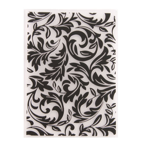 Inlovearts Curved Leaves Pattern Embossing Folder