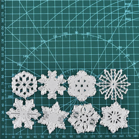 Inloveartshop 8Pcs Snowflake Set Cutting Dies