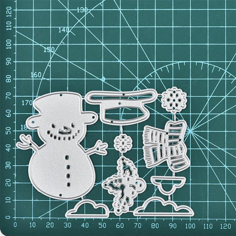 Cute Christmas Snowman Decor Dies - Inlovearts