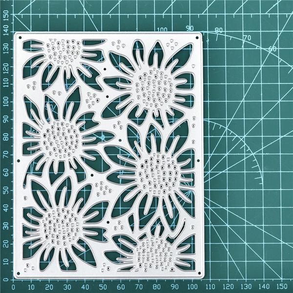 Inloveartshop Hollow Sunflower Background Board Cutting Dies