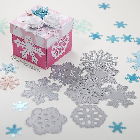 Inloveartshop 8Pcs Snowflake Set Cutting Dies