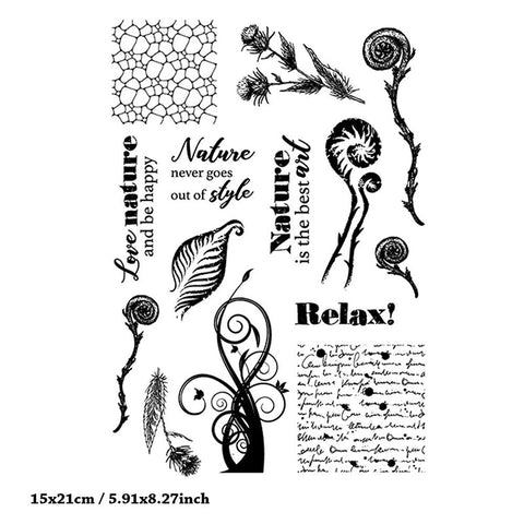 Inlovearts Ferns Clear Stamps