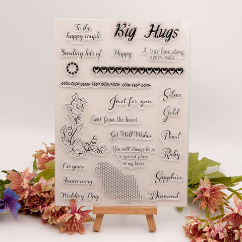 Inlovearts Love Words Clear Stamps