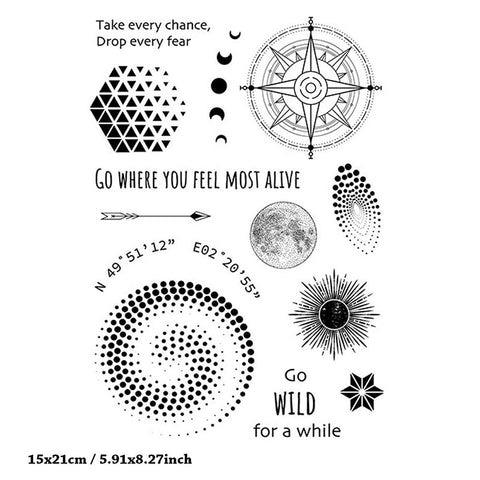 Inlovearts Geometric Patterns Clear Stamps
