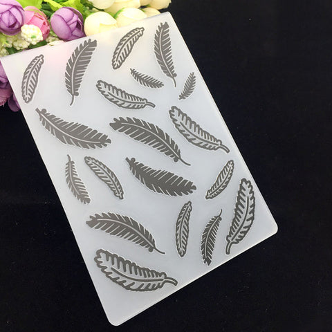 Inlovearts Feather Theme Embossing Folder