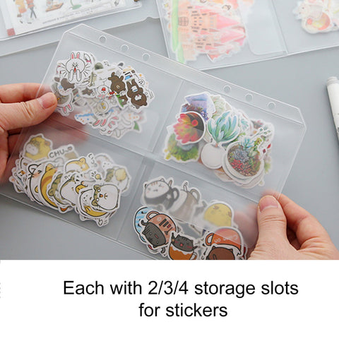 Inlovearts Transparent Sticker Storage Book