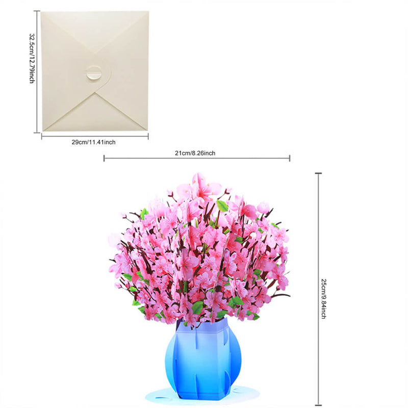 Inlovearts Cherry blossom 3D Fragrance Ornaments Card