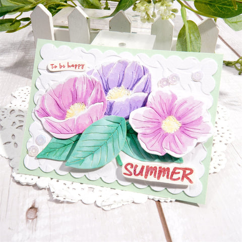 Inlovearts Blooming Flowers Cutting Dies